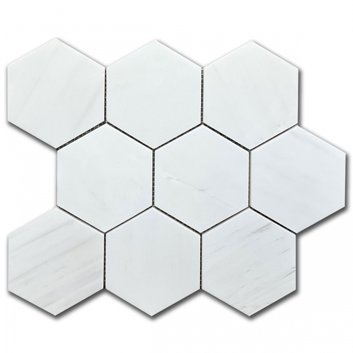 Marble Mosaic Dolomite Hexagon 10x10 cm Honed