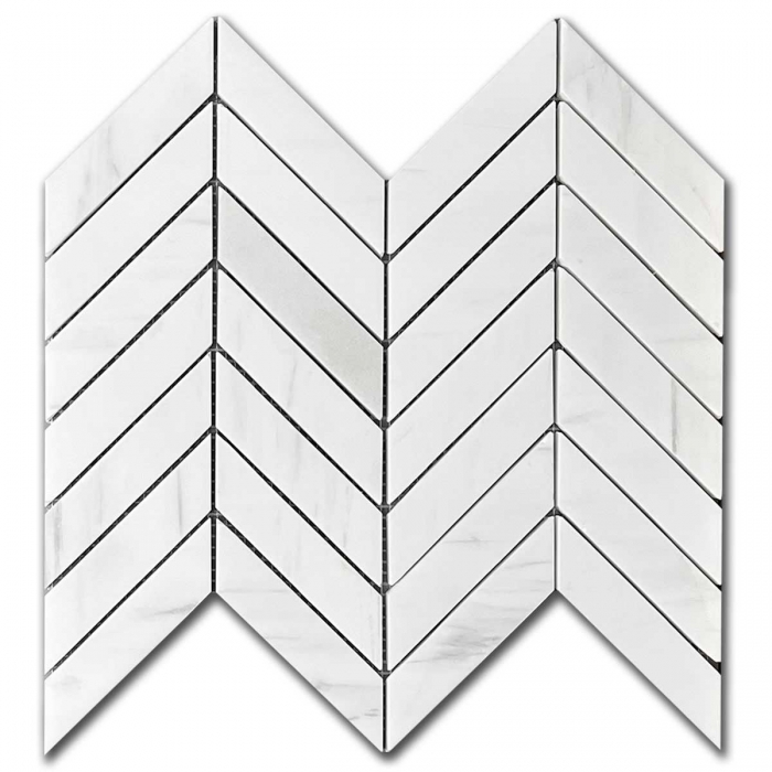 Marble Mosaic Dolomite Chevron 2,5x7,5 cm Honed