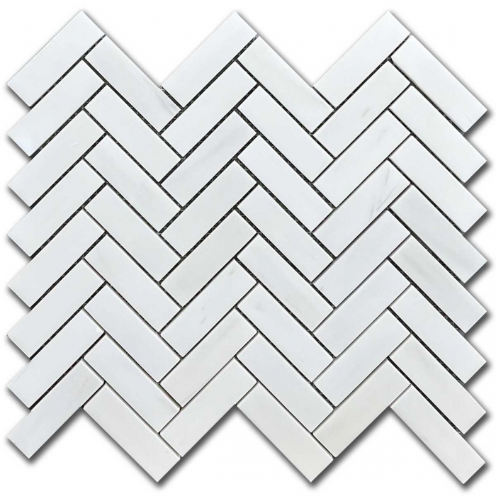 Marble Mosaic Dolomite Herringbone 2,3x7,5 cm Polished