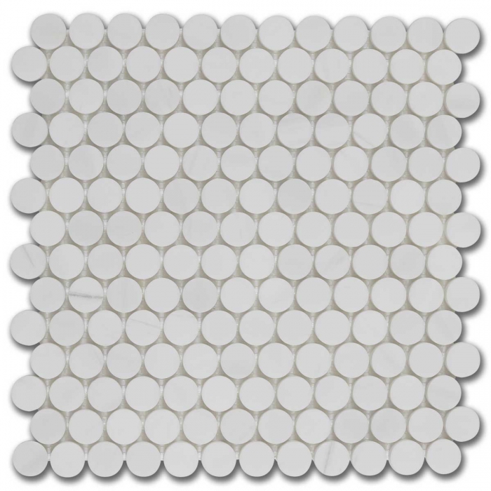 Marble Mosaic Dolomite Penny Round 31,5x31,8 cm Polished